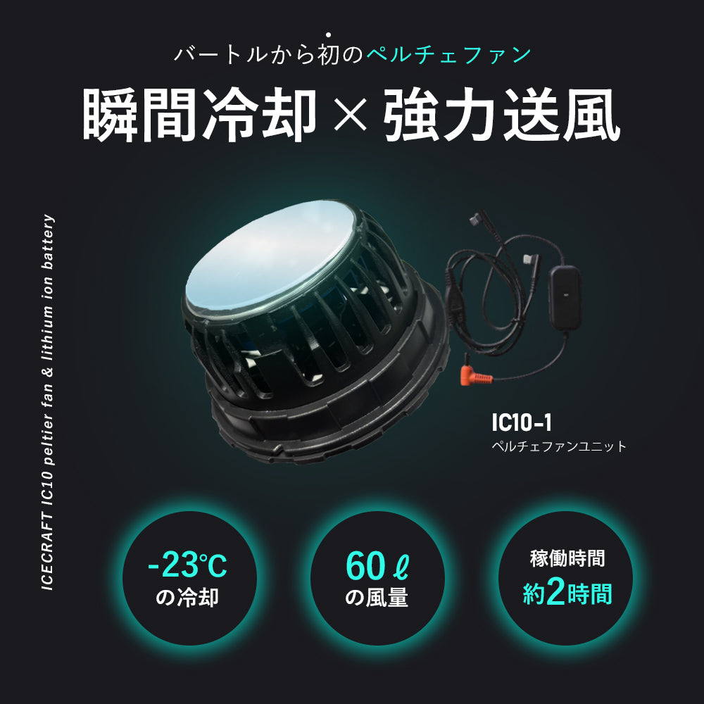 バートル 2026年 春夏 リチウムイオンバッテリー ペルチェファン セット AC10 IC10-1