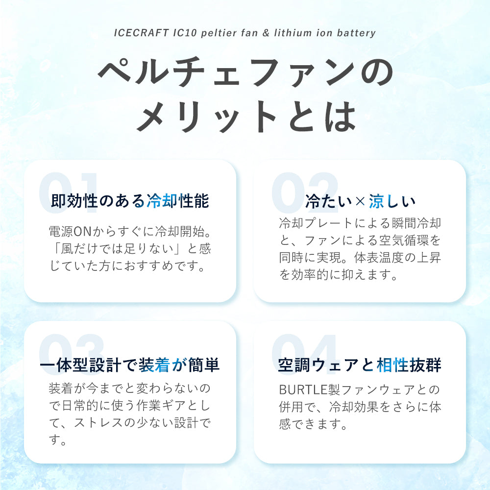 バートル 2026年 春夏 リチウムイオンバッテリー ペルチェファン セット AC10 IC10-1